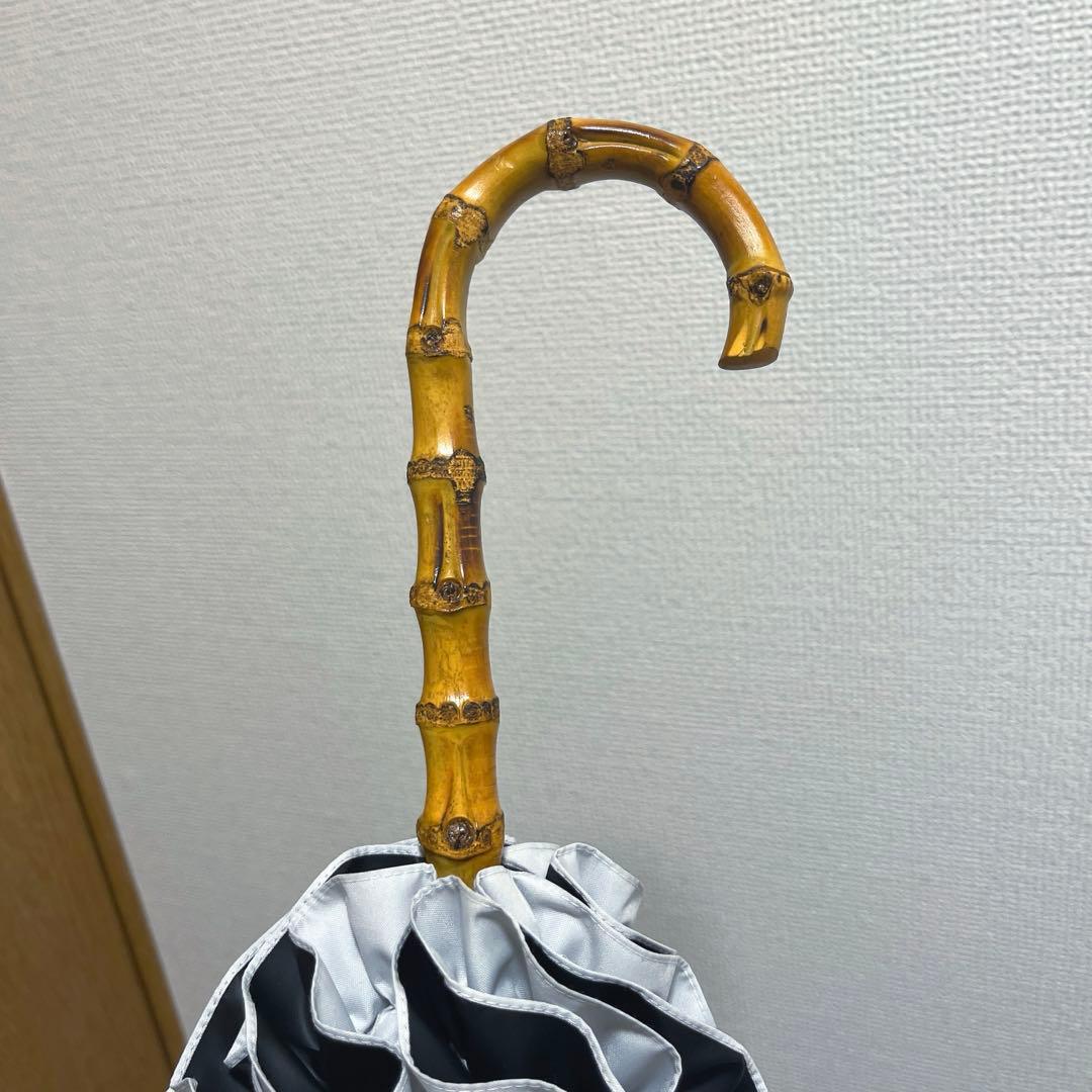 サンバリア100 長傘フリル　Mサイズ　ホワイト