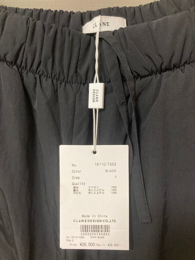 【新品】CLANE PADDED FORM PANTS サイズ2 BLACK