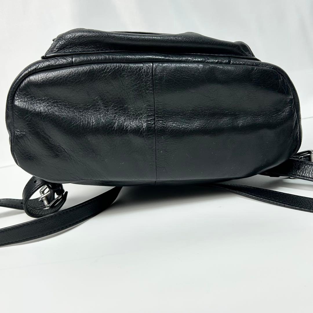 美品✨ DIESEL リュック オールレザー ブラック