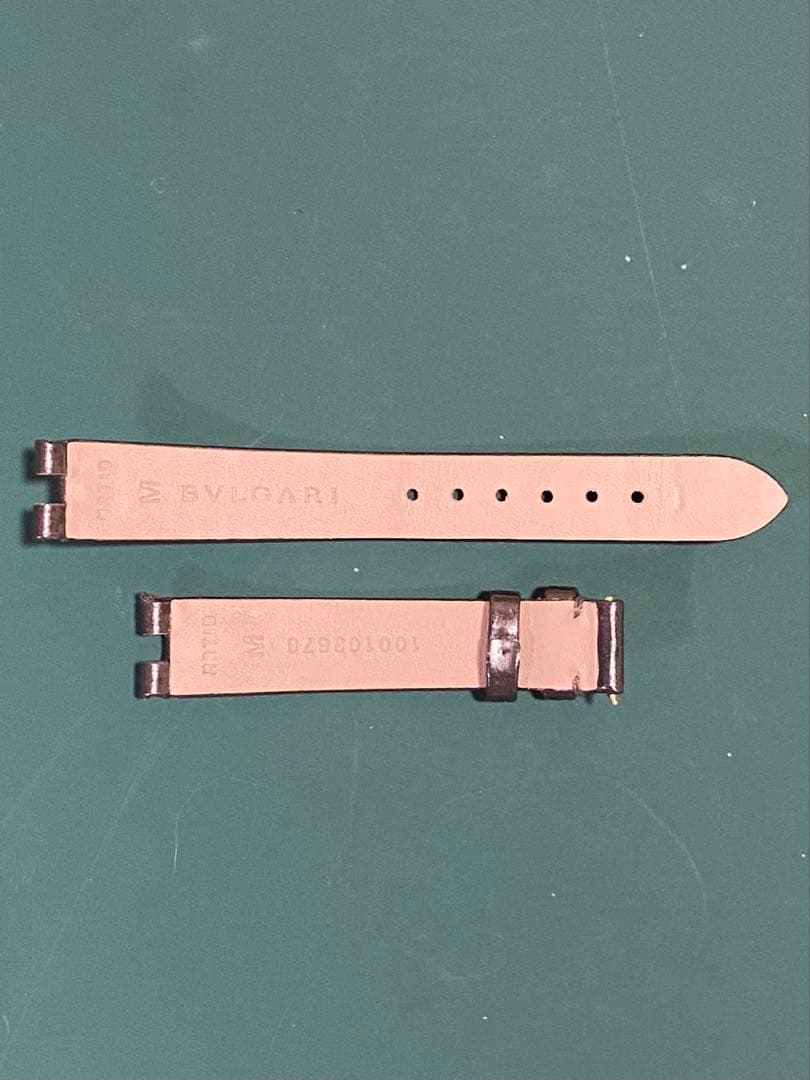 13mm ブルガリ 純正 ガンメタリック エナメル ストラップ ベルト