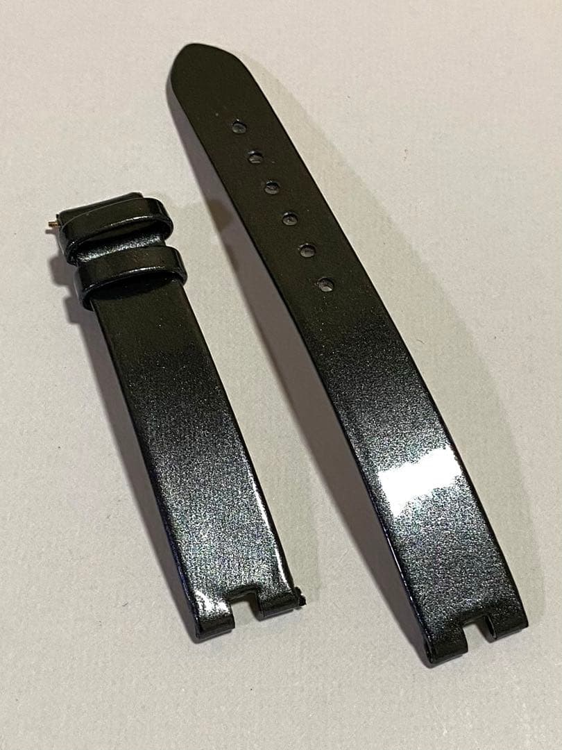 13mm ブルガリ 純正 ガンメタリック エナメル ストラップ ベルト