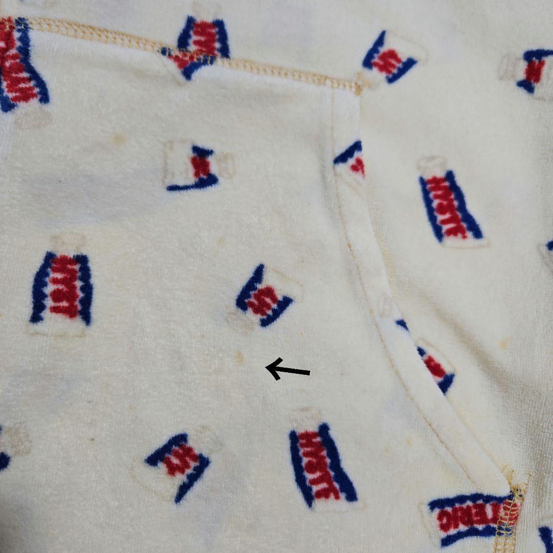 90s ヒステリックグラマー 総柄 ロゴ パーカー タオル生地 イエロー