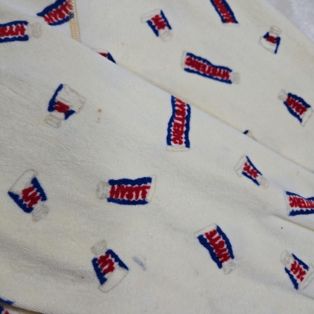 90s ヒステリックグラマー 総柄 ロゴ パーカー タオル生地 イエロー