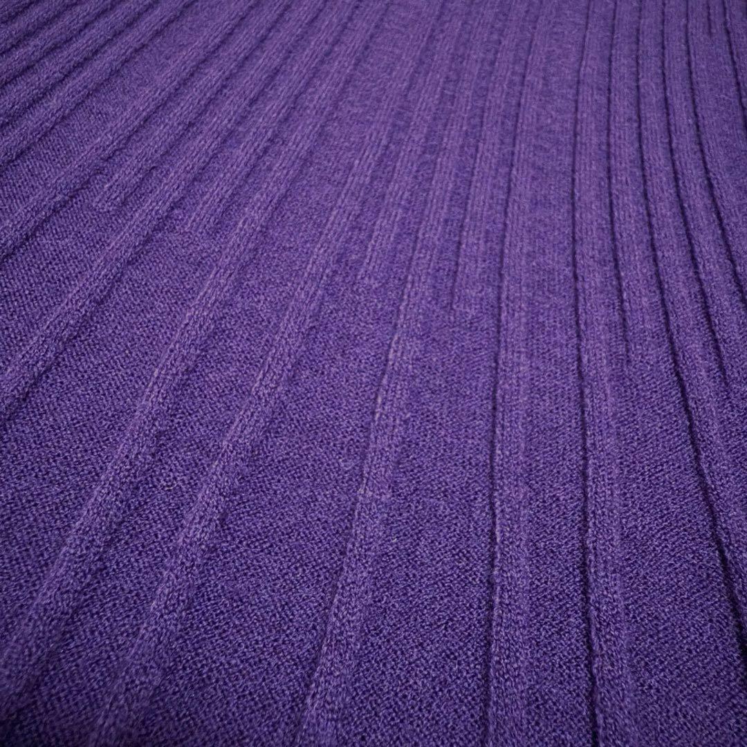 マッキントッシュロンドン　ケーブルニットワンピース　M　ブラウン　ロング丈