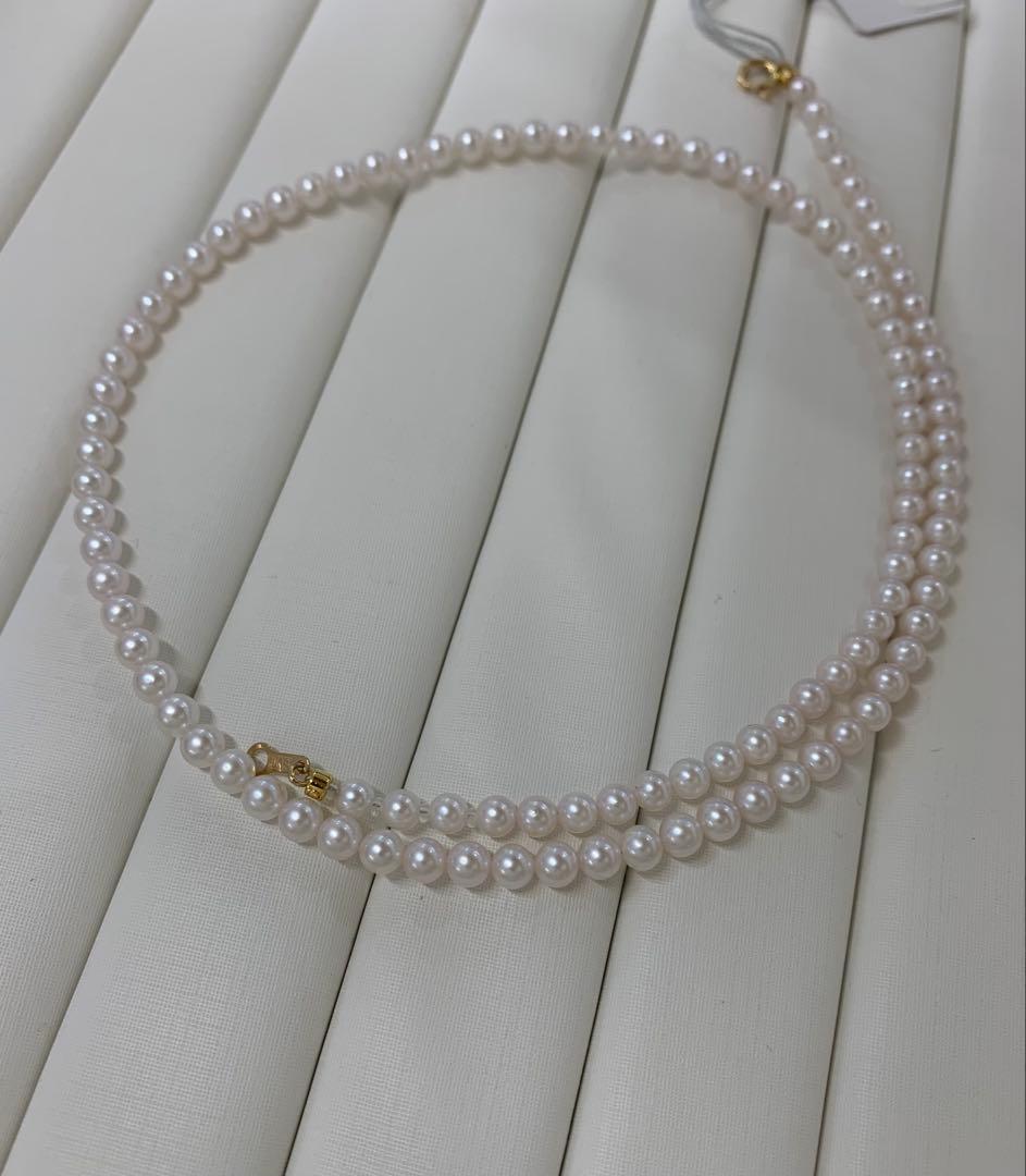 はる　珍しい　テリきれい　3.5-4mm アコヤベビーパール　ネックレス