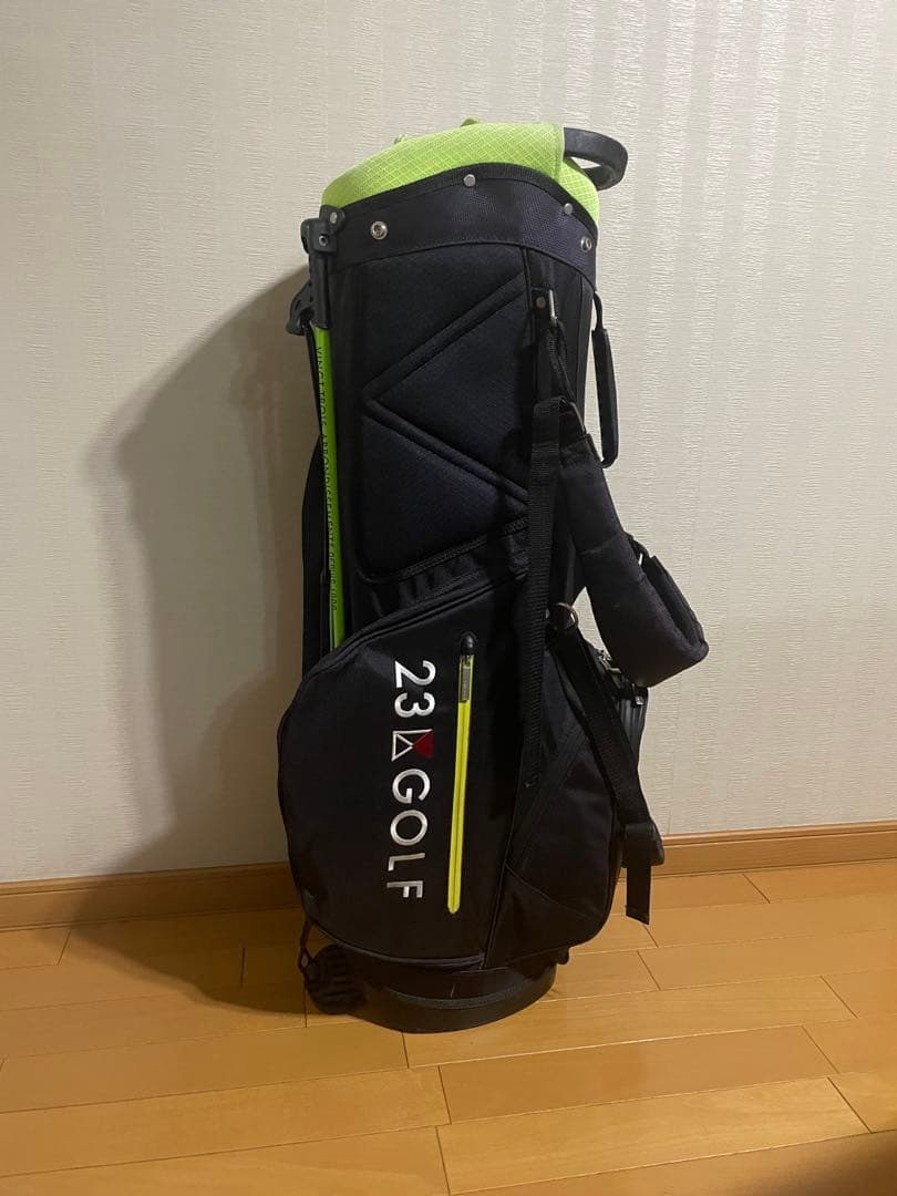 23GOLF キャディバッグ ブラック/ライム