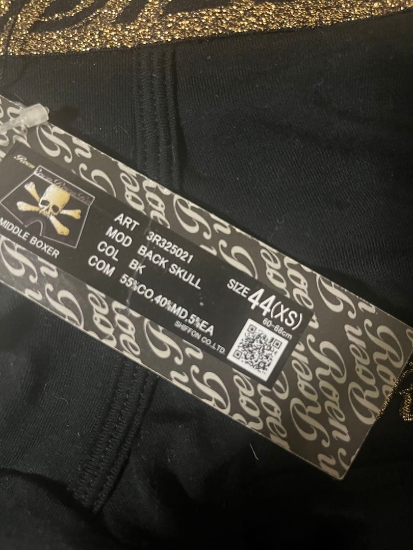 XS（44）Roen スカルデザイン ボクサーパンツ 黒