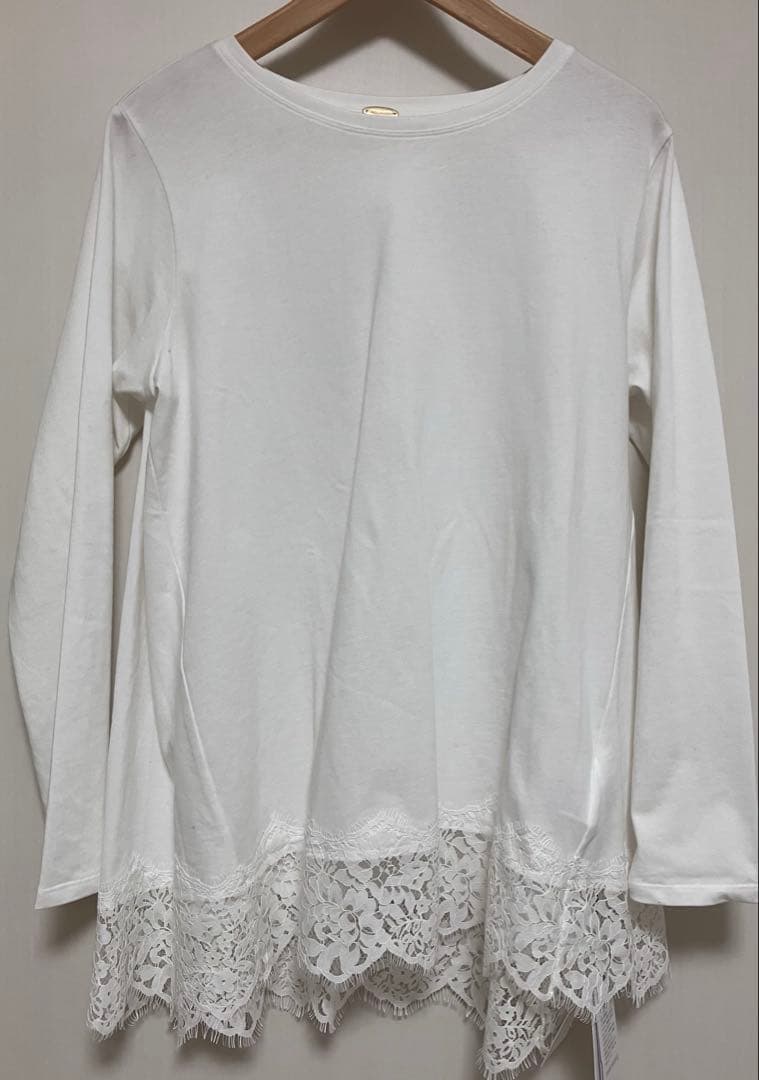 Arpege story 裾レースロンＴ