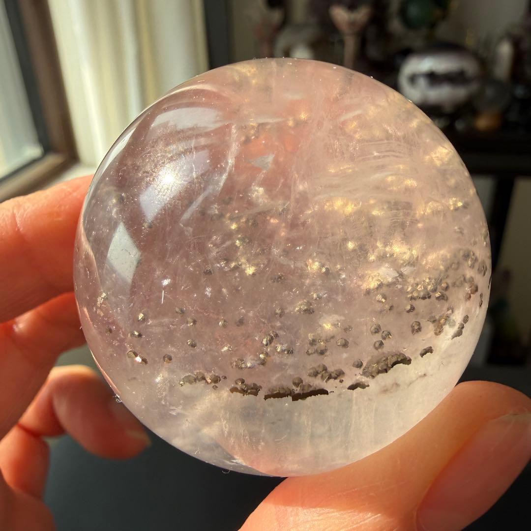 【g's hako】パイライト共生フローライトのスフィアNO.021113