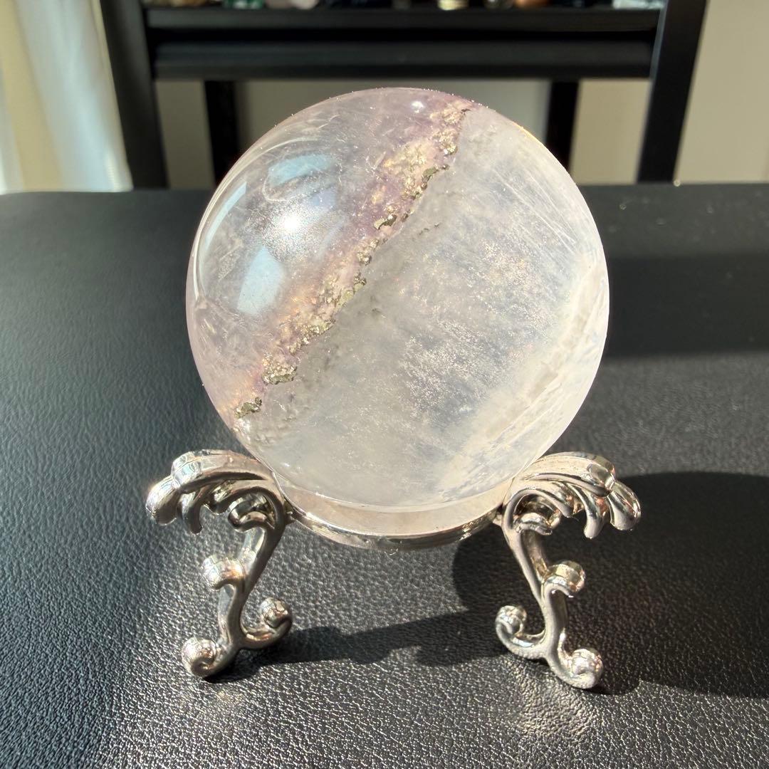 【g's hako】パイライト共生フローライトのスフィアNO.021113