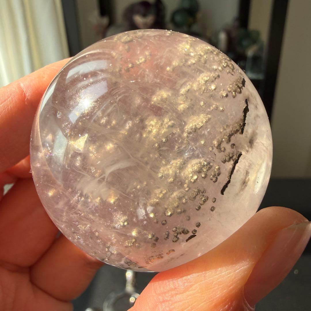 【g's hako】パイライト共生フローライトのスフィアNO.021113