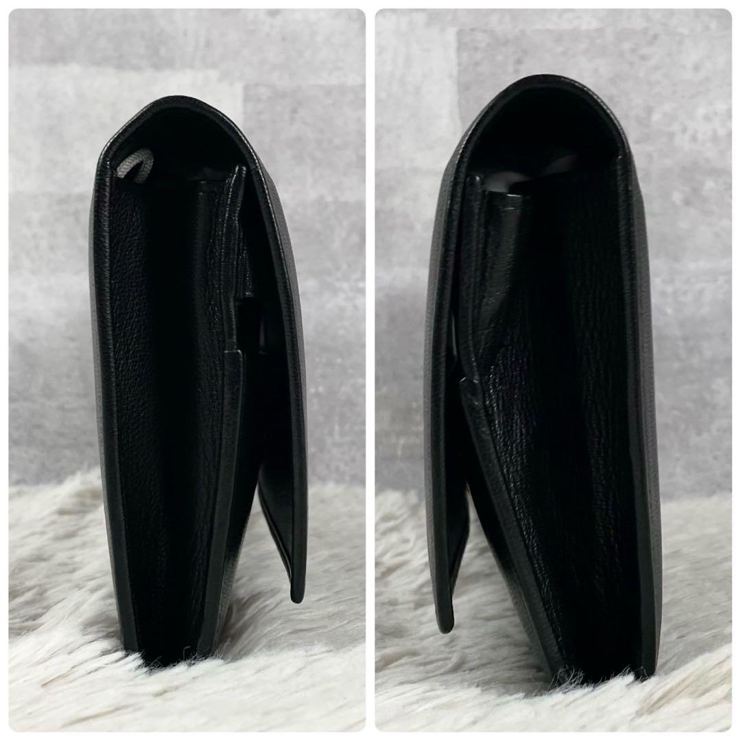 美品 イヴサンローラン レザー トートバッグ ロゴ型押し クロコ ロゴ 黒