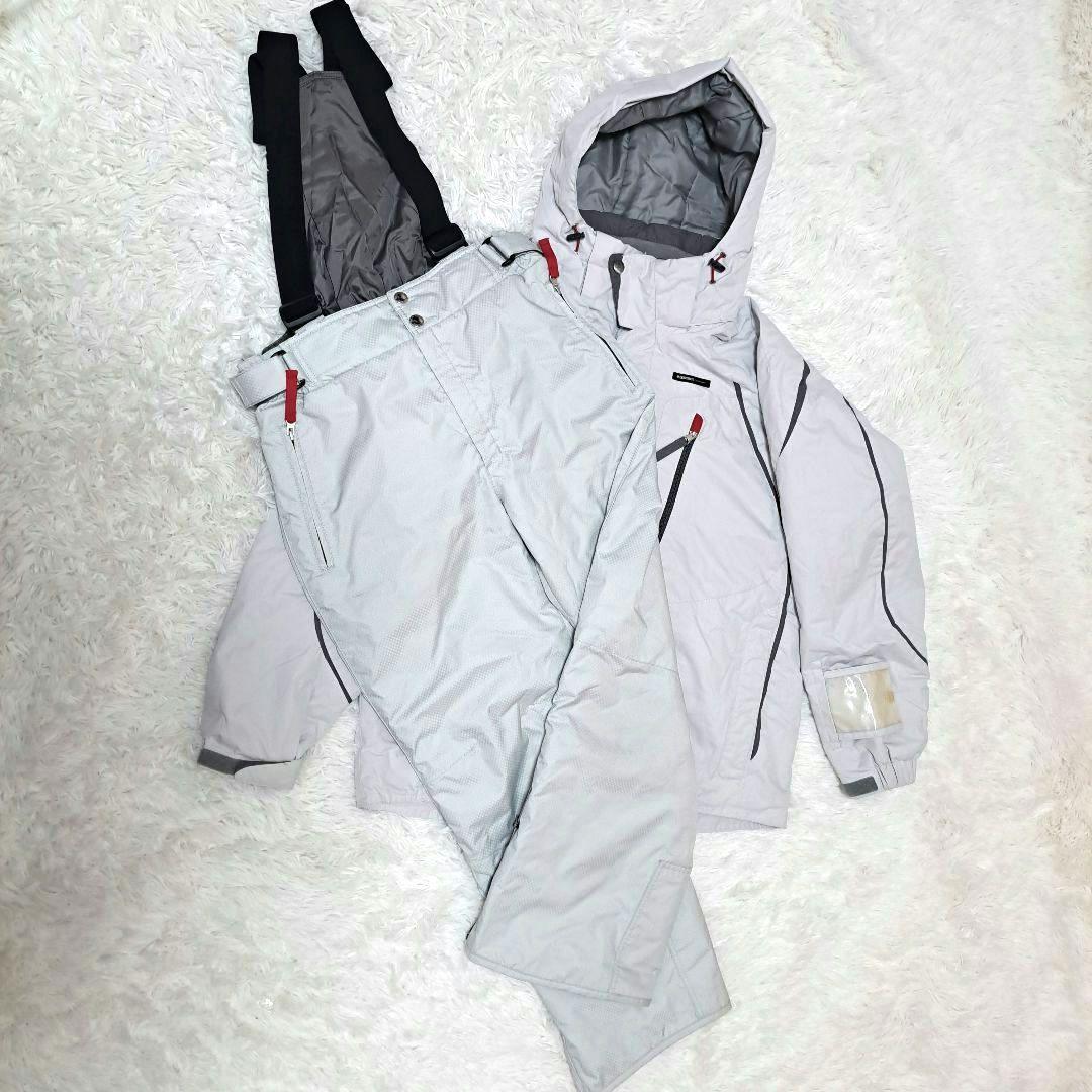デサント/スノーウェア/上下セット/ホワイト/サイズO【a-18】