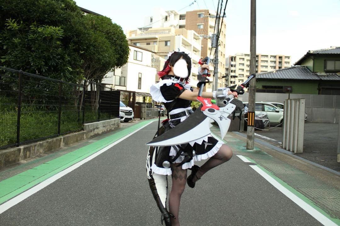 ま*め様 ゼンゼロ エレン・ジョー コスプレ フルセット しっぽ付き