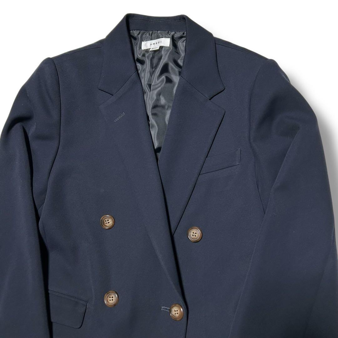 アメリ テーラードジャケット ネイビー ダブル S