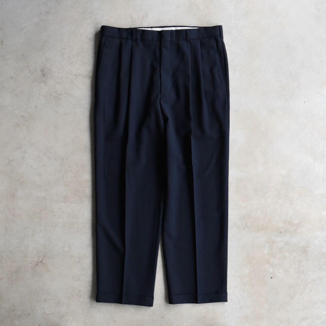 90s SLATES スレイツ ツータックスラックス 紺ネイビー W36 L29