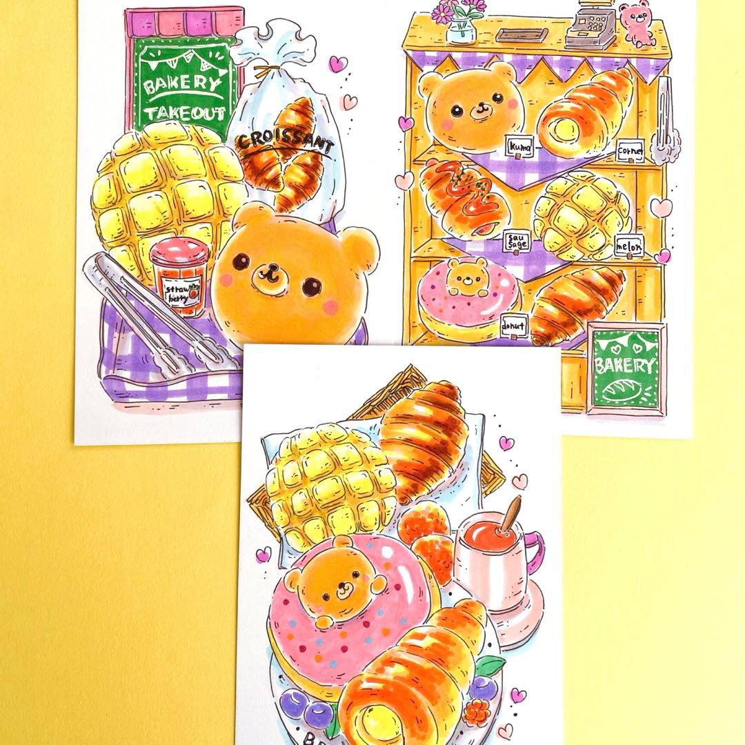 なし様リクエスト　イラストポストカード17枚