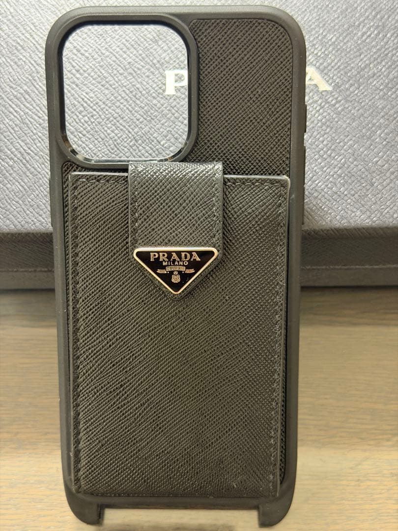 希少❣️PRADA プラダ iPhone15promax レザーケース ブラック