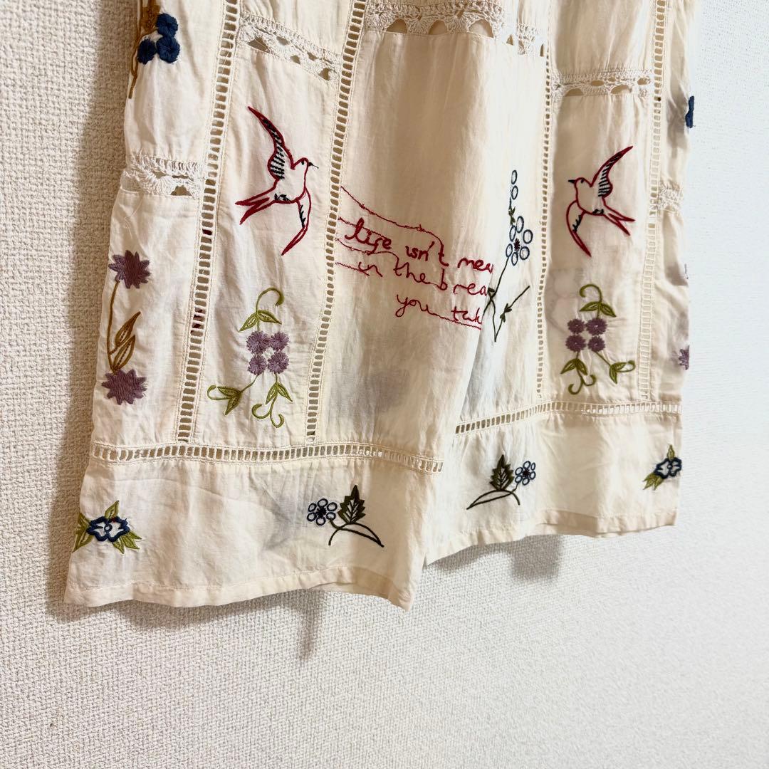 TODAYFUL Embroidery Patchwork パンツ 38 刺繍