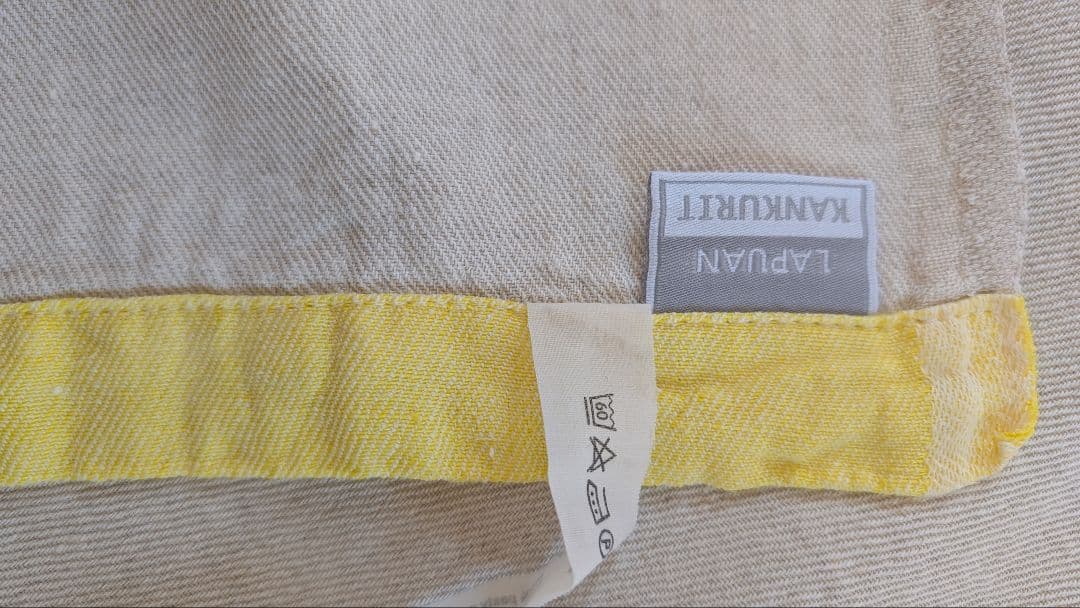 美品ラプアン カンクリ リネン ブランケット LAPUAN KANKURIT