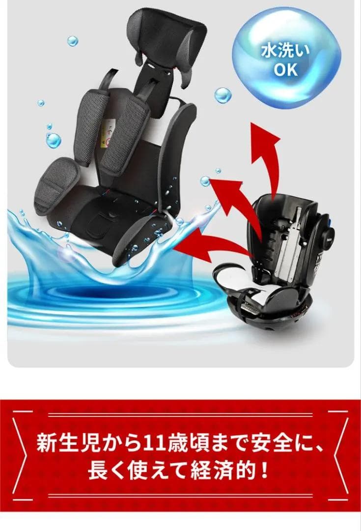Nebio イージーピット 新生児から11歳まで長く使えるチャイルドシート
