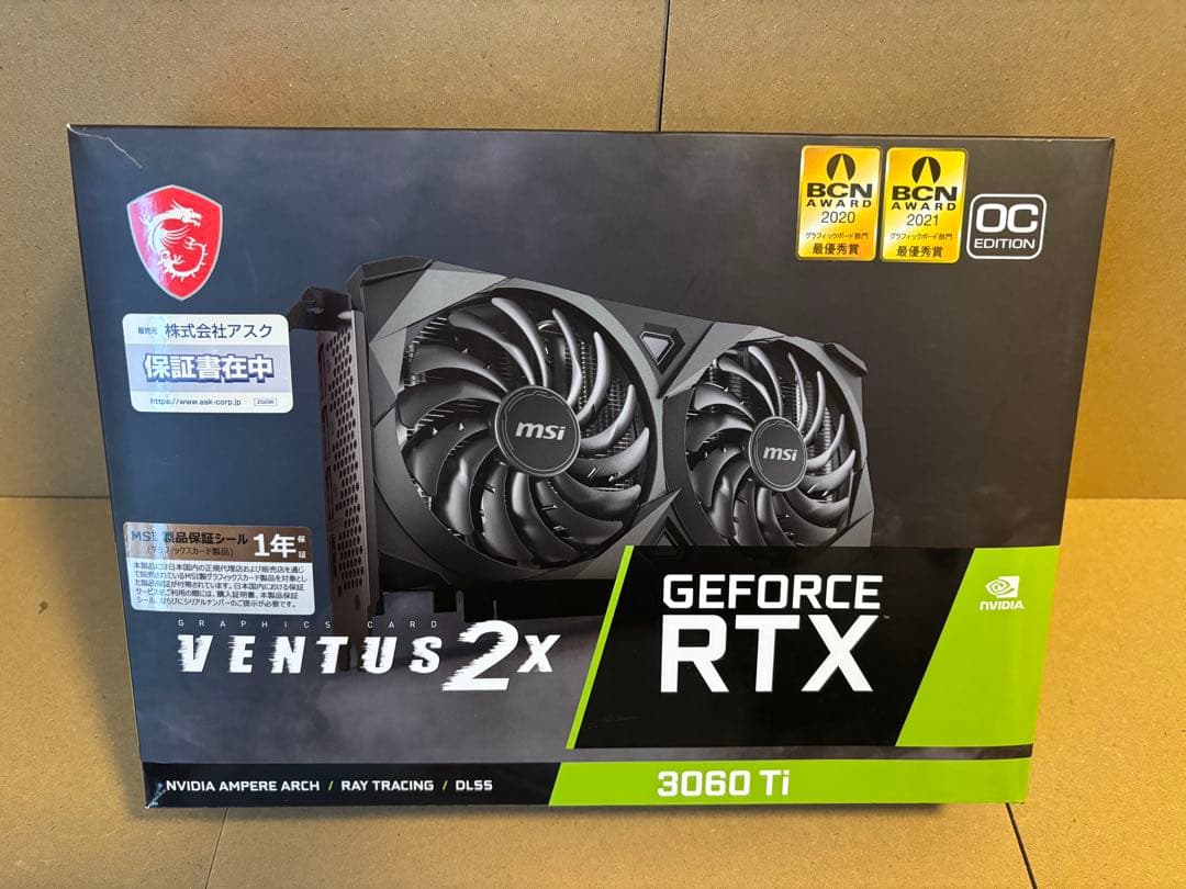 MSI RTX 3060 Ti VENTUS 2X LHR 美品 グラボ