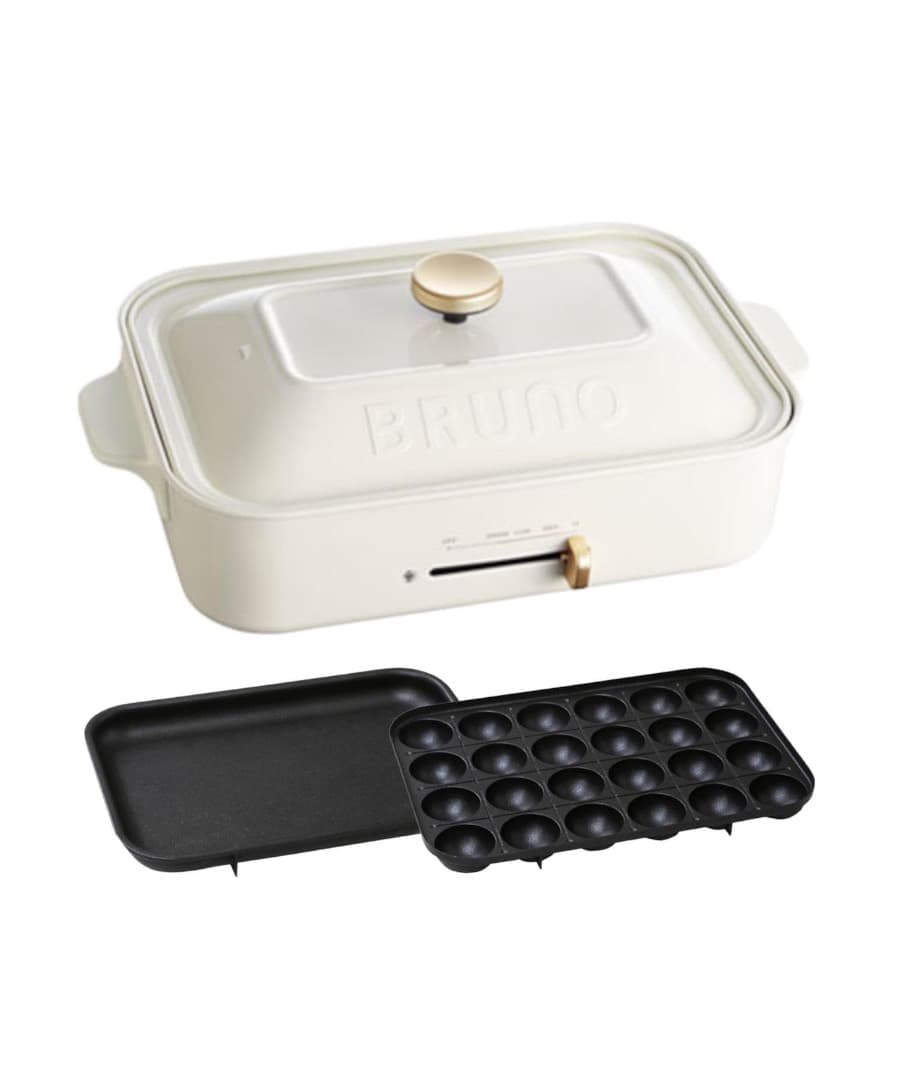 BRUNO コンパクトホットプレート レッド BOE021-WH 白 新品
