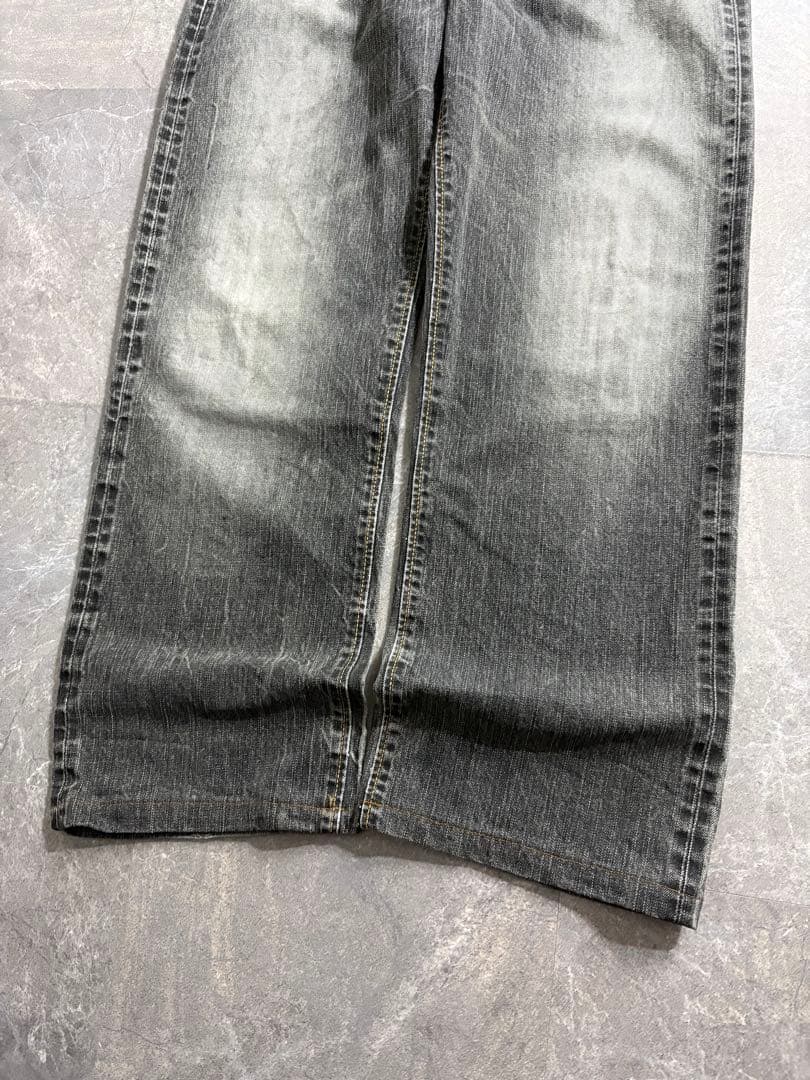 パンツ EDWIN selvage wide black denim pants W32