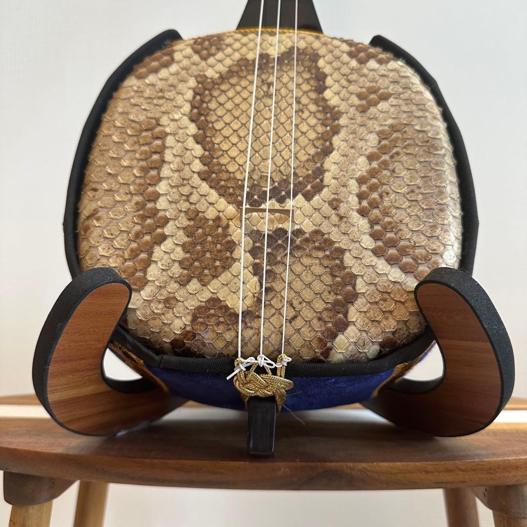 黒檀　真壁型　三線　強化張り　黒木