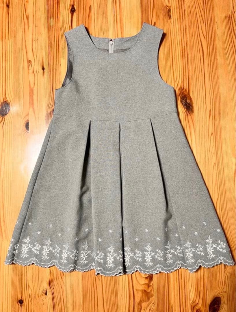 【美品】入学式　女の子向けフォーマル セット グレー 120cm＆18cm