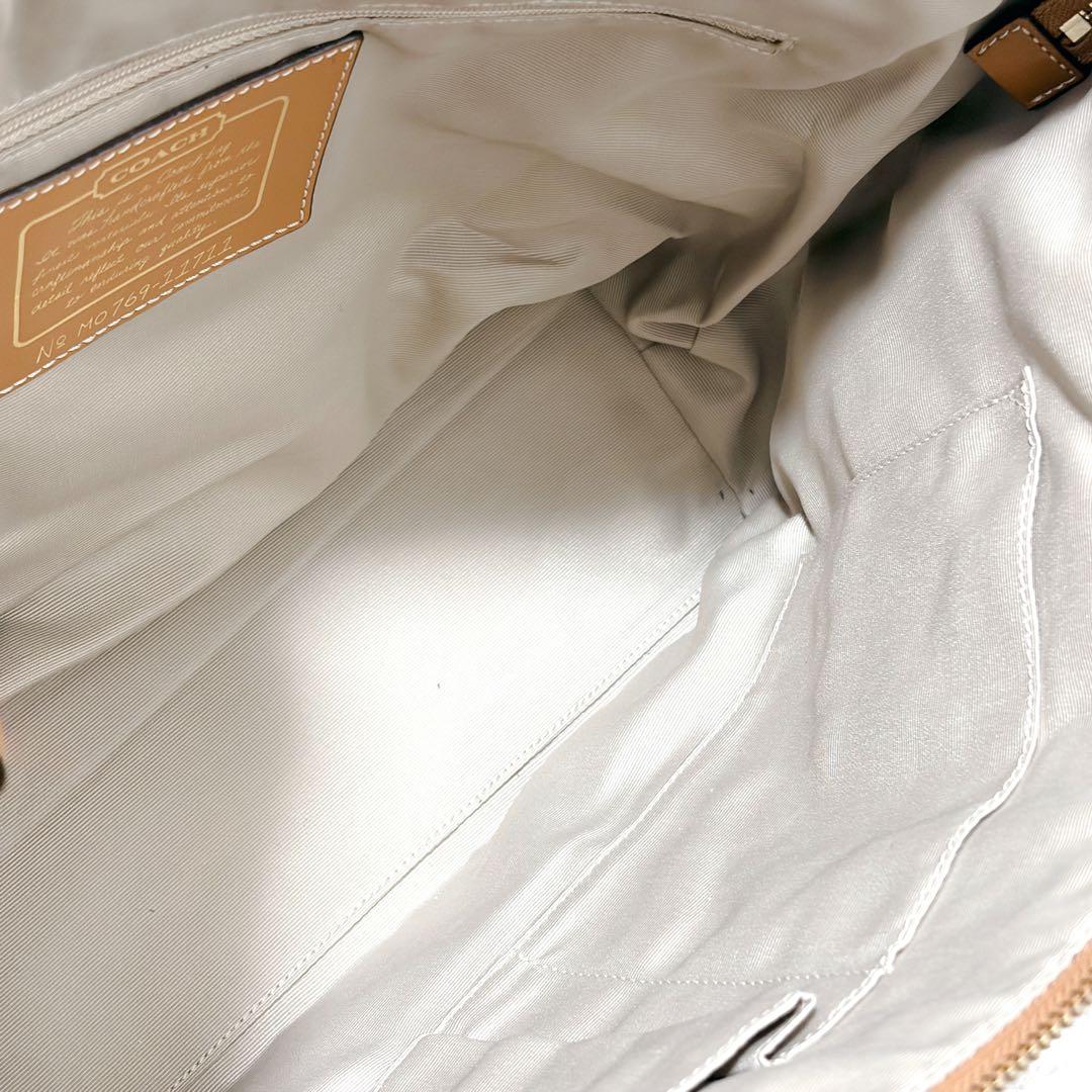 COACH パッチワーク トートバッグ A4可 シグネチャー レザー 金具