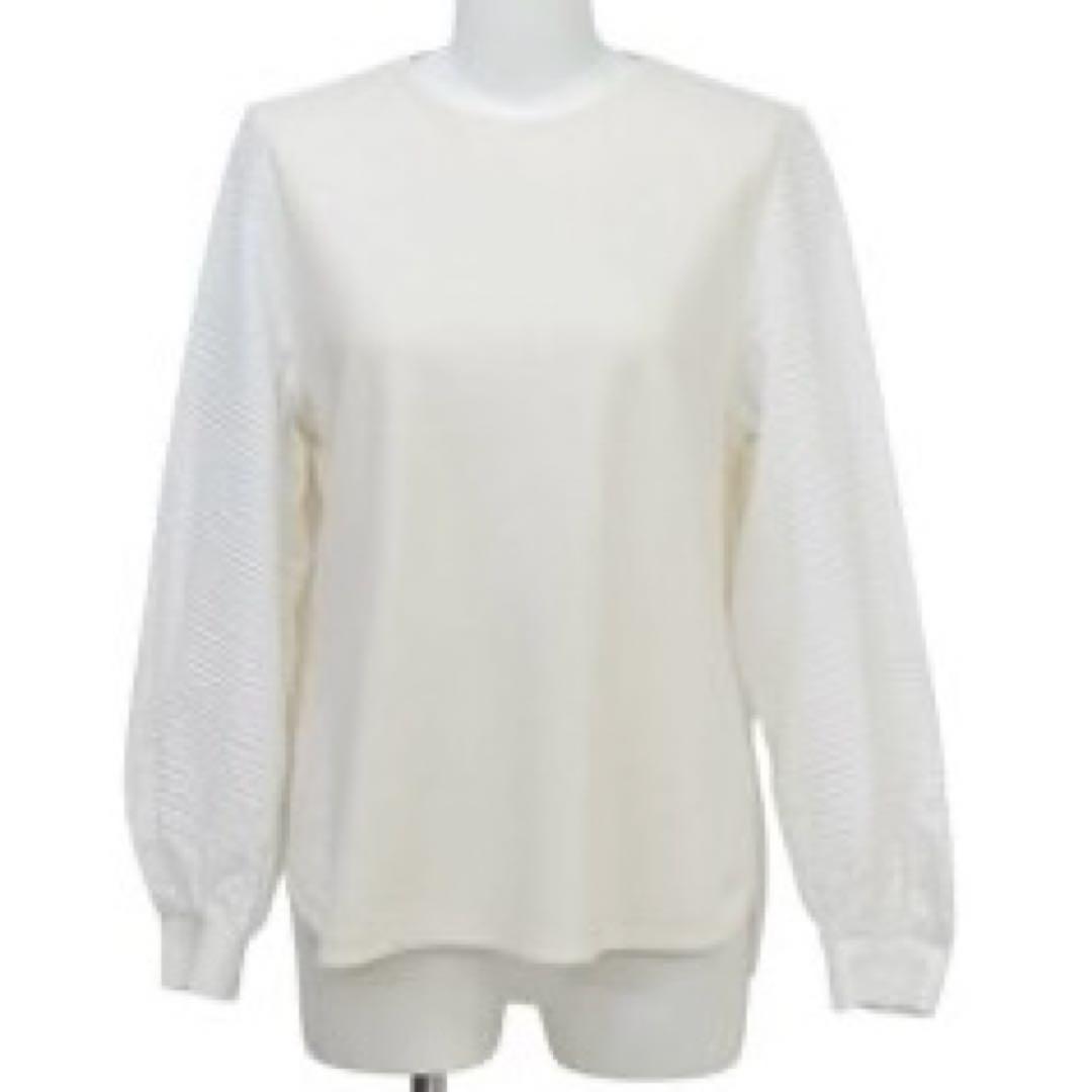 ドゥロワー　異素材トップス　ホワイト