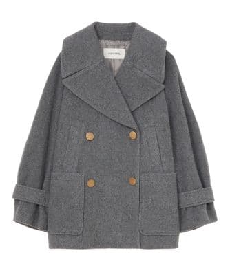 新品未使用 ココディール インペリアルモッサショートPコート グレー