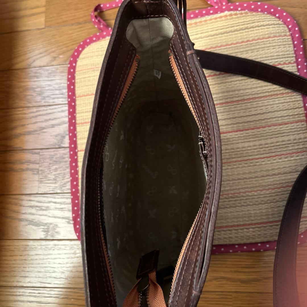 七*コ様 genten ダークブラウンショルダーバッグ