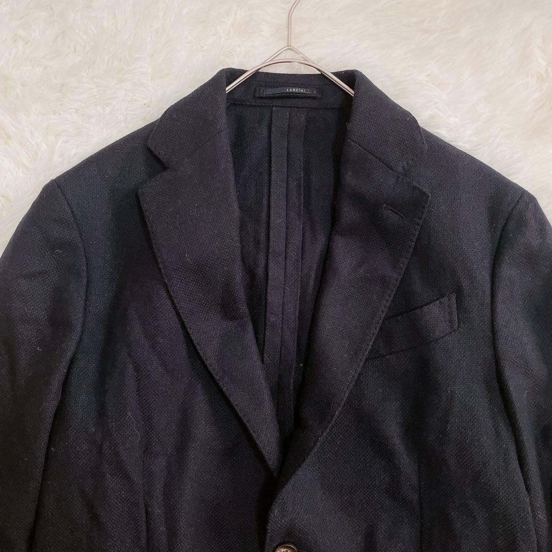 LARDINI ウール テーラードジャケット 48サイズ メンズ ブラック 黒