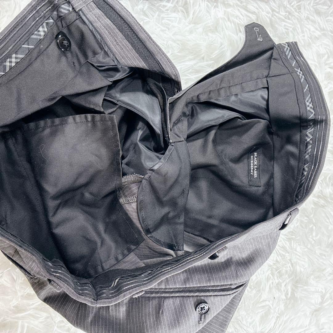 美品 バーバリーブラックレーベル グレー スーツ セットアップ 38R 日本製