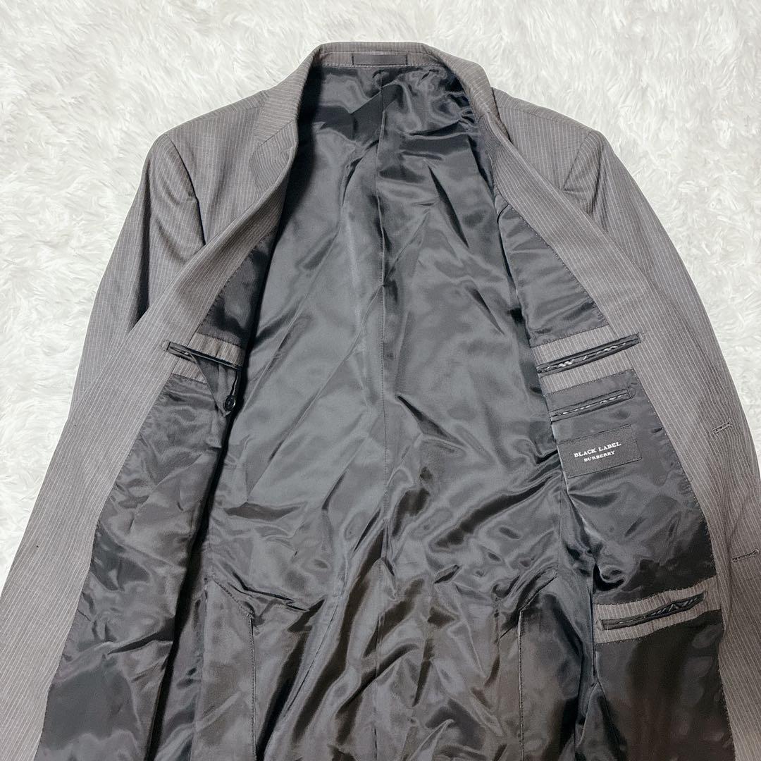 美品 バーバリーブラックレーベル グレー スーツ セットアップ 38R 日本製