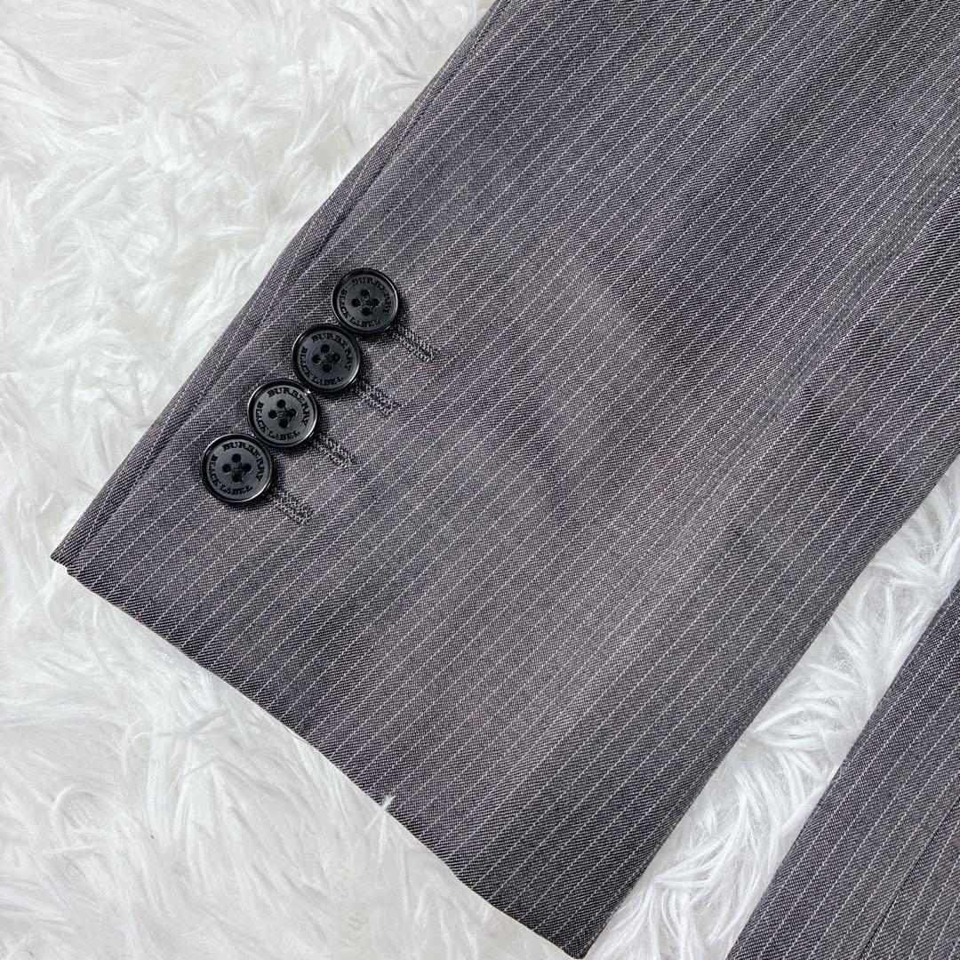 美品 バーバリーブラックレーベル グレー スーツ セットアップ 38R 日本製