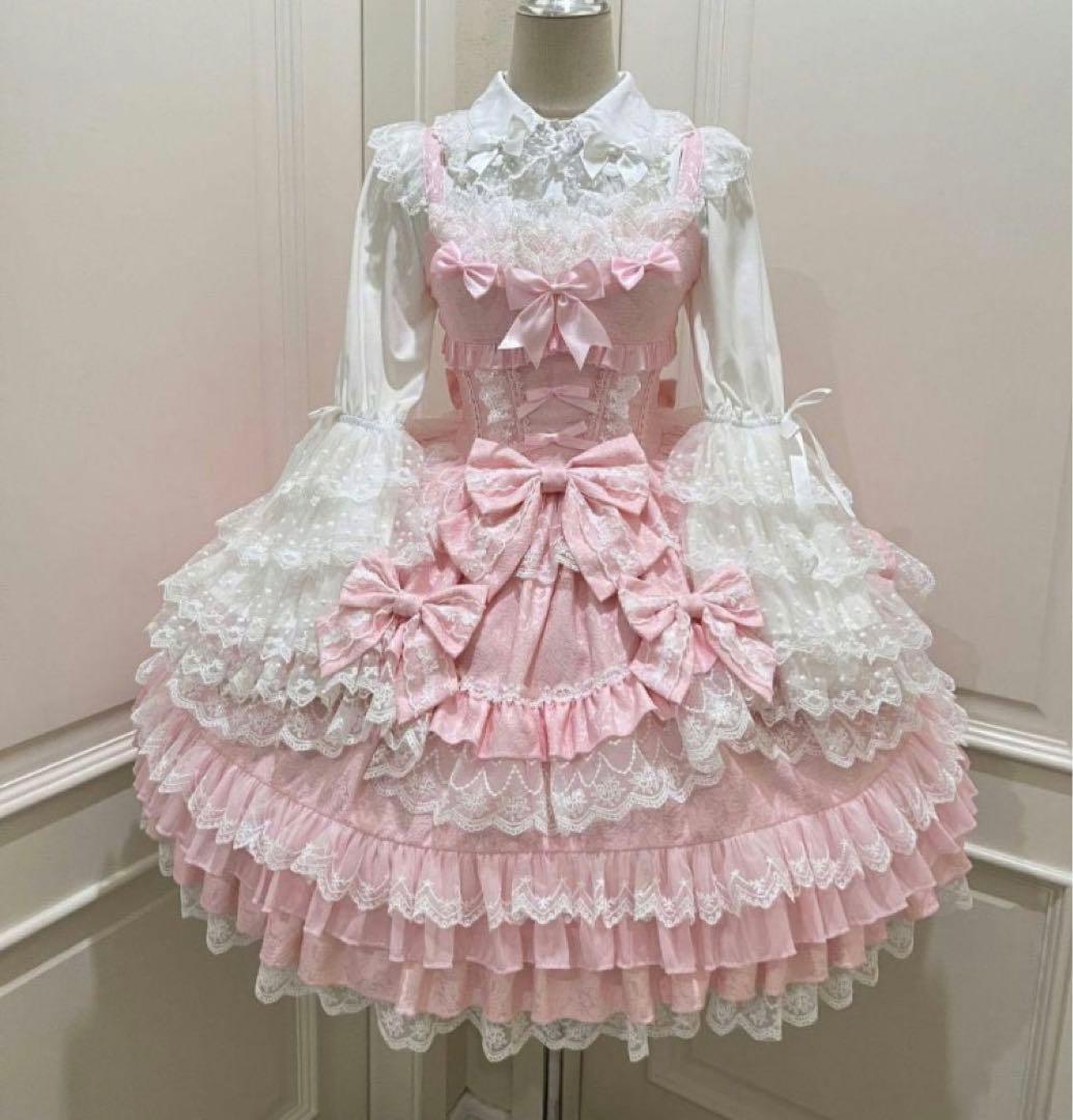 【ゆきの】ロリータドレス ピンク Sサイズ