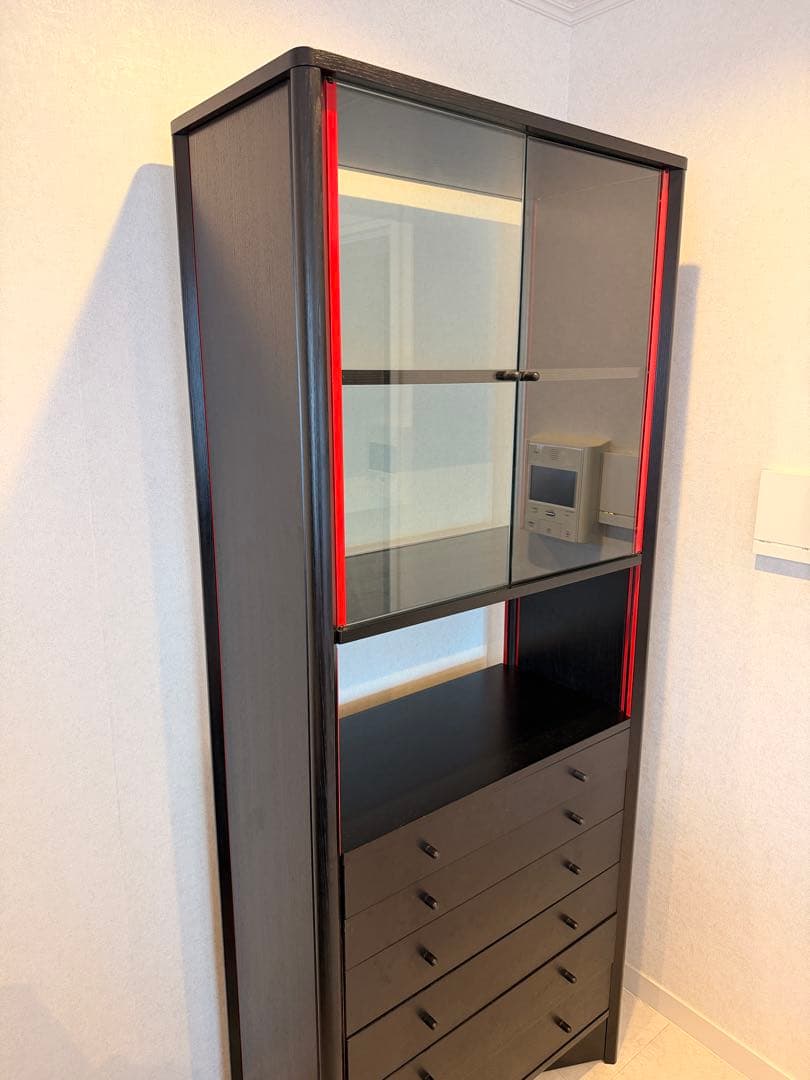 Cassina ixc / カッシーナ　キャビネット 6段　ブラック&レッド