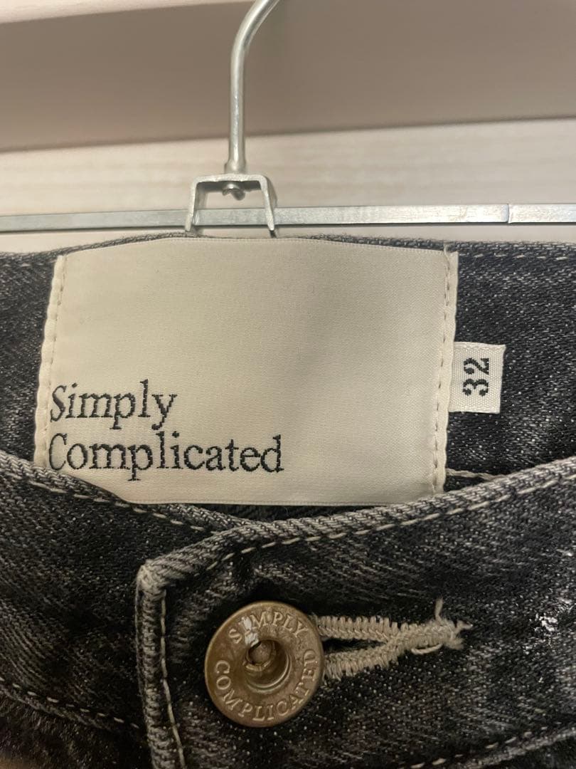 パンツ simply complicated SELVEDGE JEAN BLACK