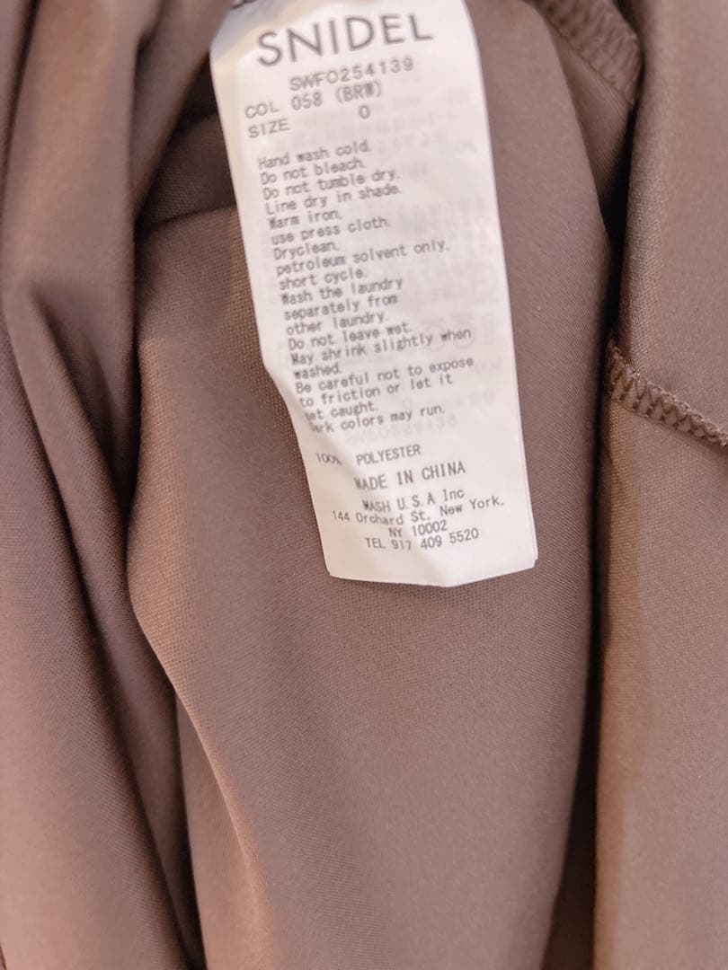 snidel♡スナイデル♡プリント プリーツ シャーリング ワンピース サイズ0