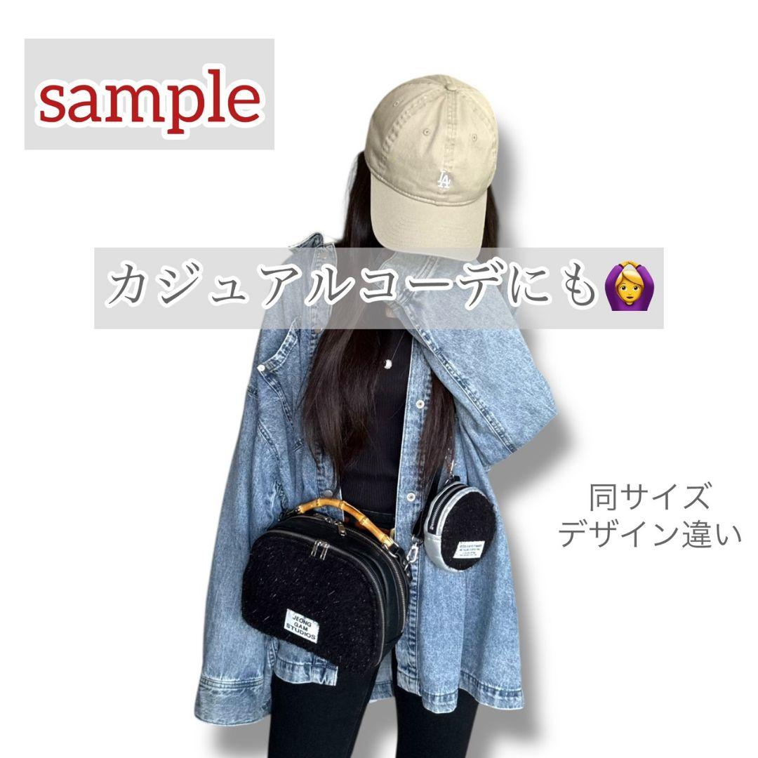 Wallet shoulder bag ポーチ付き／black leather