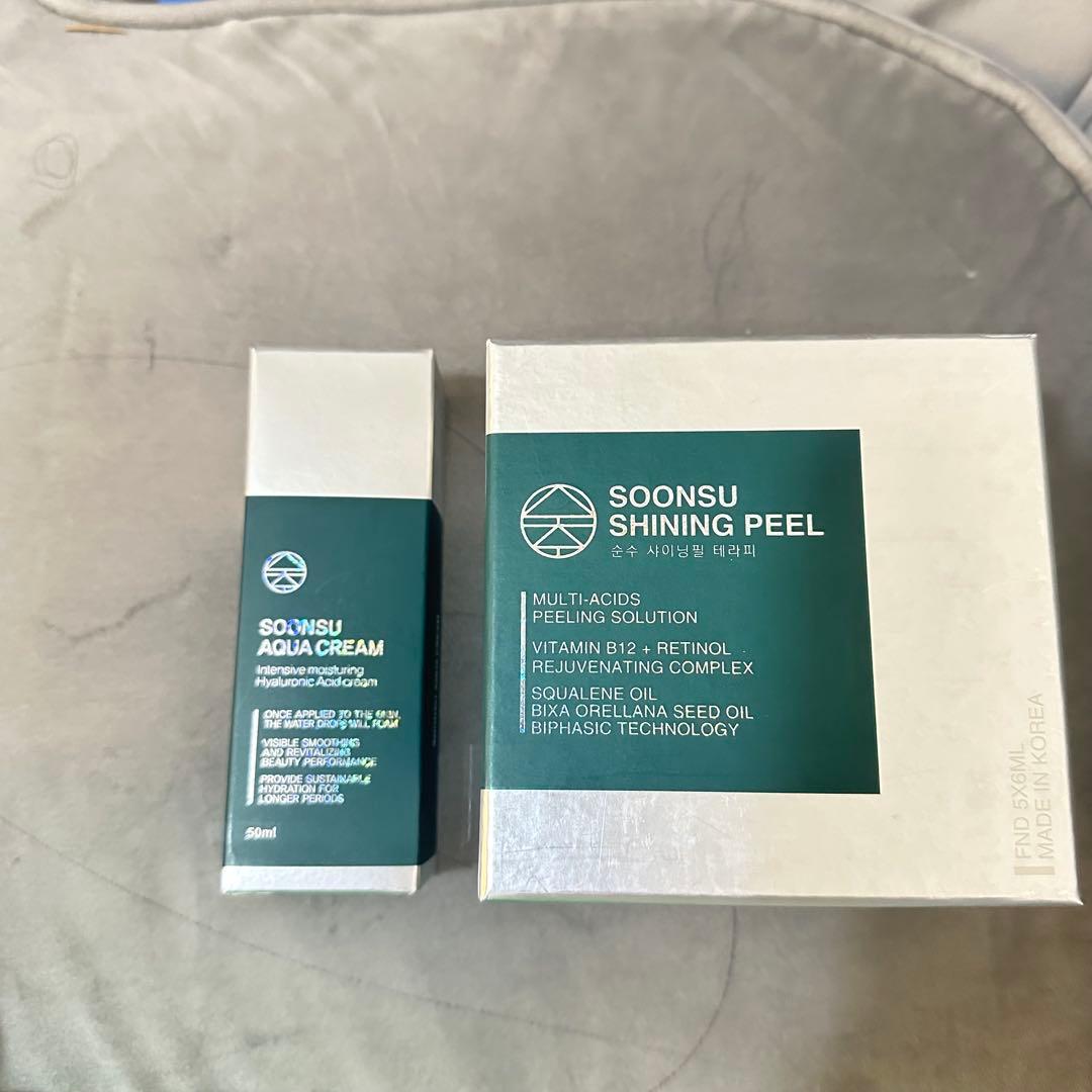 SOONSU AQUA CREAM & SHINING PEEL セット