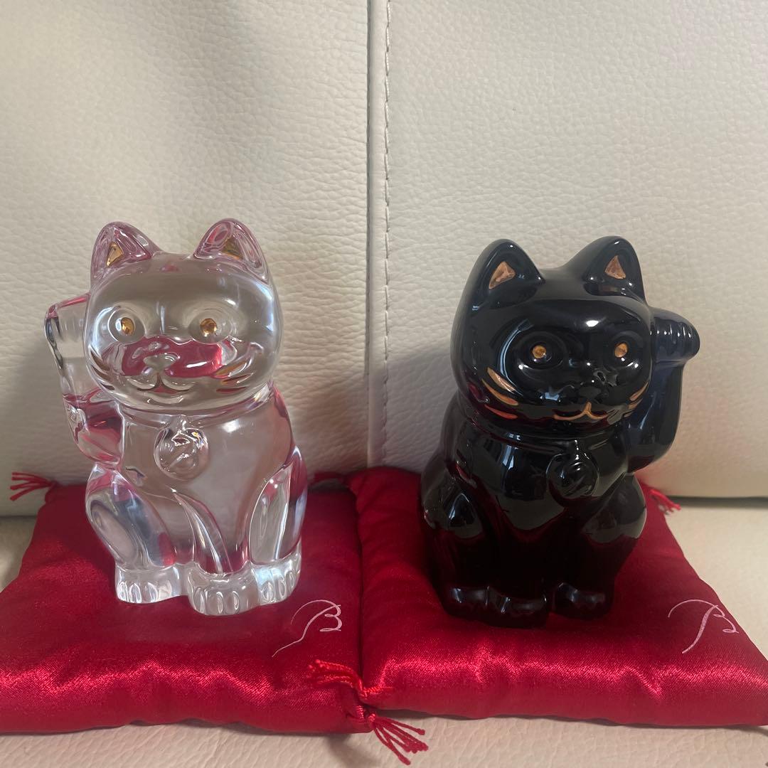 Baccarat バカラ まねきねこ　招き猫　クリスタル