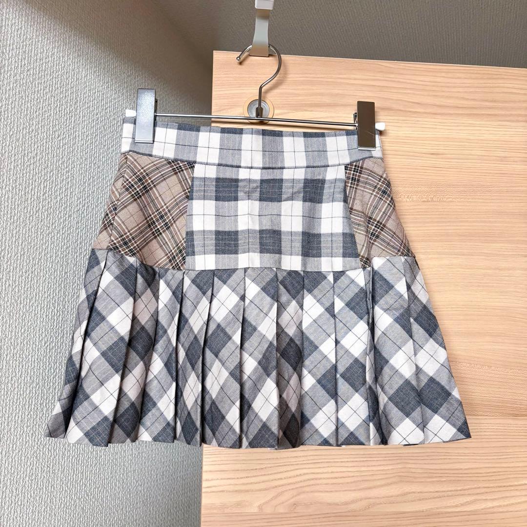 スカート ANDMARY Coco check pleats skirt