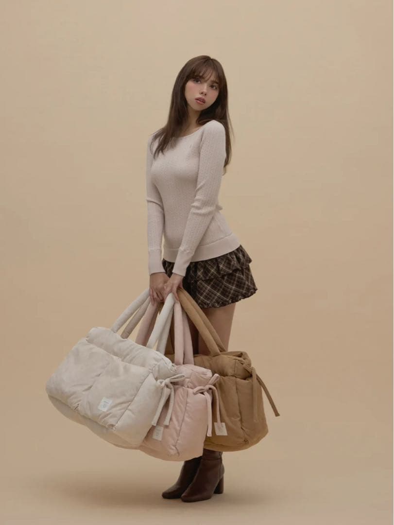 バッグ andmary Mary quilting suede bag