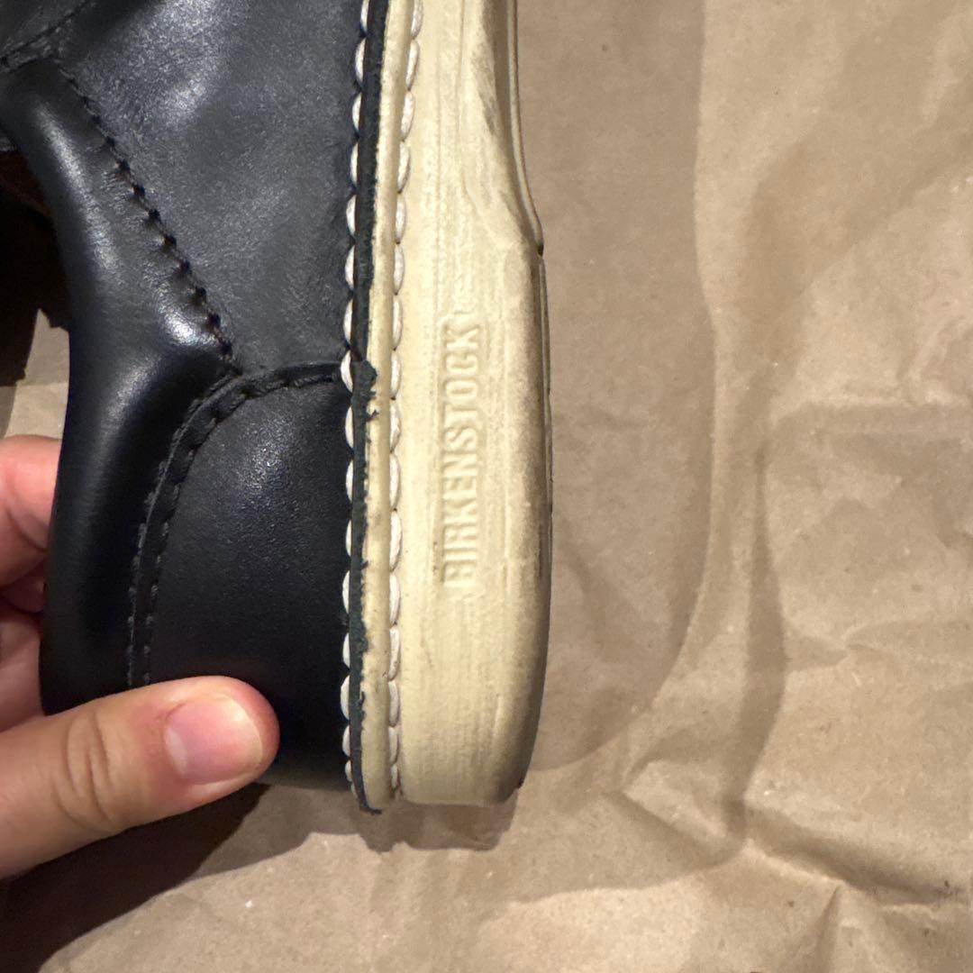 黒 レザー レースアップシューズ　パサデナ