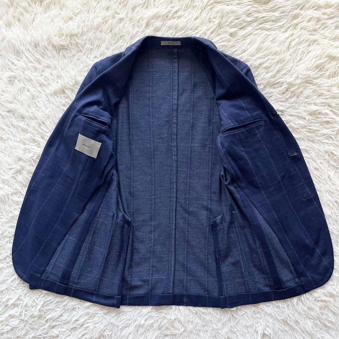 <美品>BOGLIOLI dover ネイビー シルク ジャケット サイズ44
