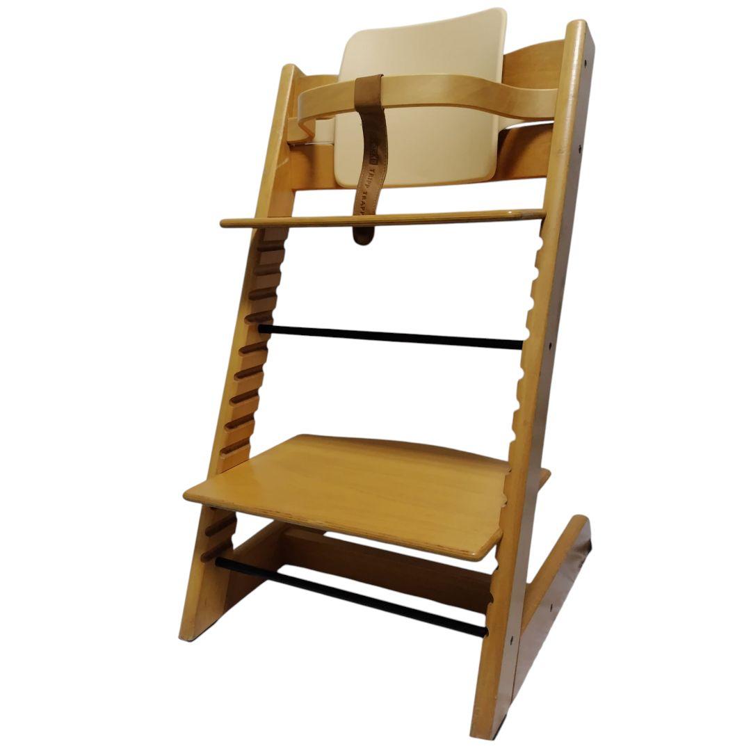 STOKKE トリップトラップ ナチュラル シリアル3 木製バー レザーベルト